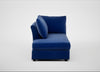Tailor Left Hand Facing Chaise Unit Smart Luxe Velvet Azure / Black