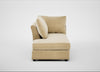 Tailor Left Hand Facing Chaise Unit Smart Luxe Velvet Biscuit / Black