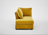 Tailor Left Hand Facing Chaise Unit Smart Luxe Velvet Canary / Black