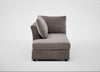 Tailor Left Hand Facing Chaise Unit Smart Luxe Velvet Mushroom / Black