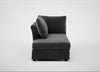 Tailor Left Hand Facing Chaise Unit Smart Luxe Velvet Nickel / Black