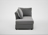Tailor Left Hand Facing Chaise Unit Smart Velvet Mercury / Black