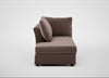 Tailor Left Hand Facing Chaise Unit Smart Velvet Mouse / Black