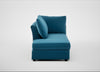 Tailor Left Hand Facing Chaise Unit Smart Velvet Ocean Blue / Black