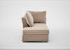 Tailor Left Hand Facing Chaise Unit Smart Velvet Pebble / Natural