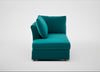 Tailor Left Hand Facing Chaise Unit Smart Velvet Petrol / Natural