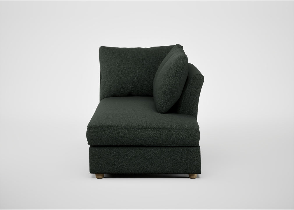 Tailor Right Hand Facing Chaise Unit Boucle Fern / Natural