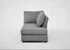 Tailor Right Hand Facing Chaise Unit Boucle Steel / Black
