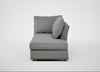 Tailor Right Hand Facing Chaise Unit Boucle Steel / Natural