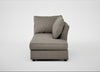 Tailor Right Hand Facing Chaise Unit Broad Weave Pebble / Black