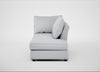 Tailor Right Hand Facing Chaise Unit Broad Weave Tin / Black
