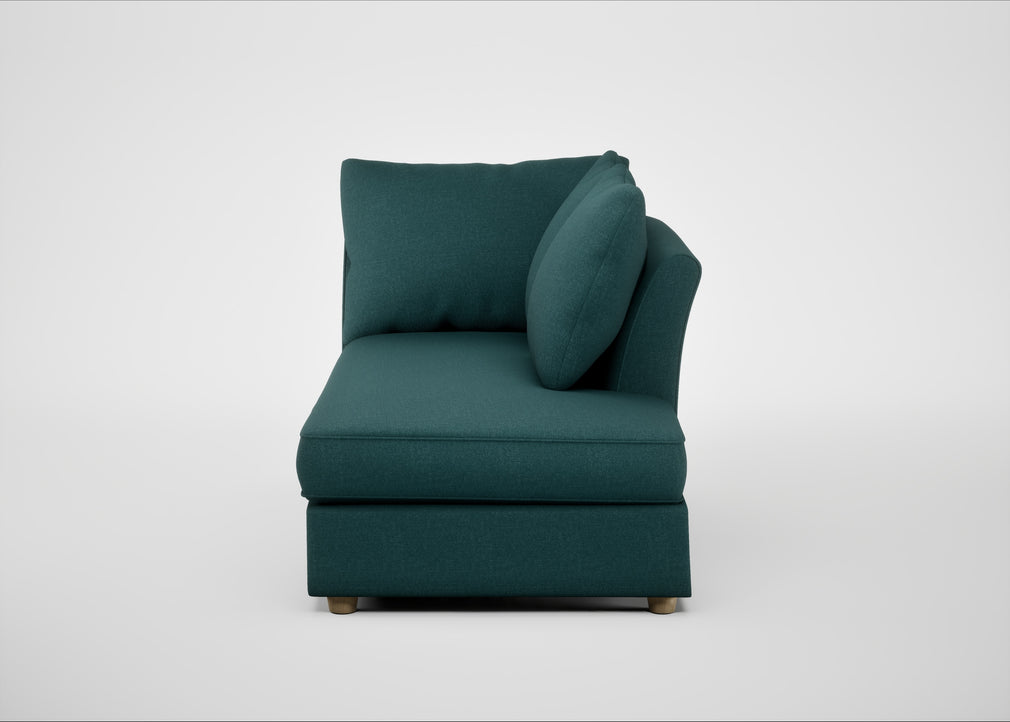 Tailor Right Hand Facing Chaise Unit Brushed Cotton Pine / Natural
