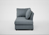 Tailor Right Hand Facing Chaise Unit Capelo Linen-Cotton Mineral / Black