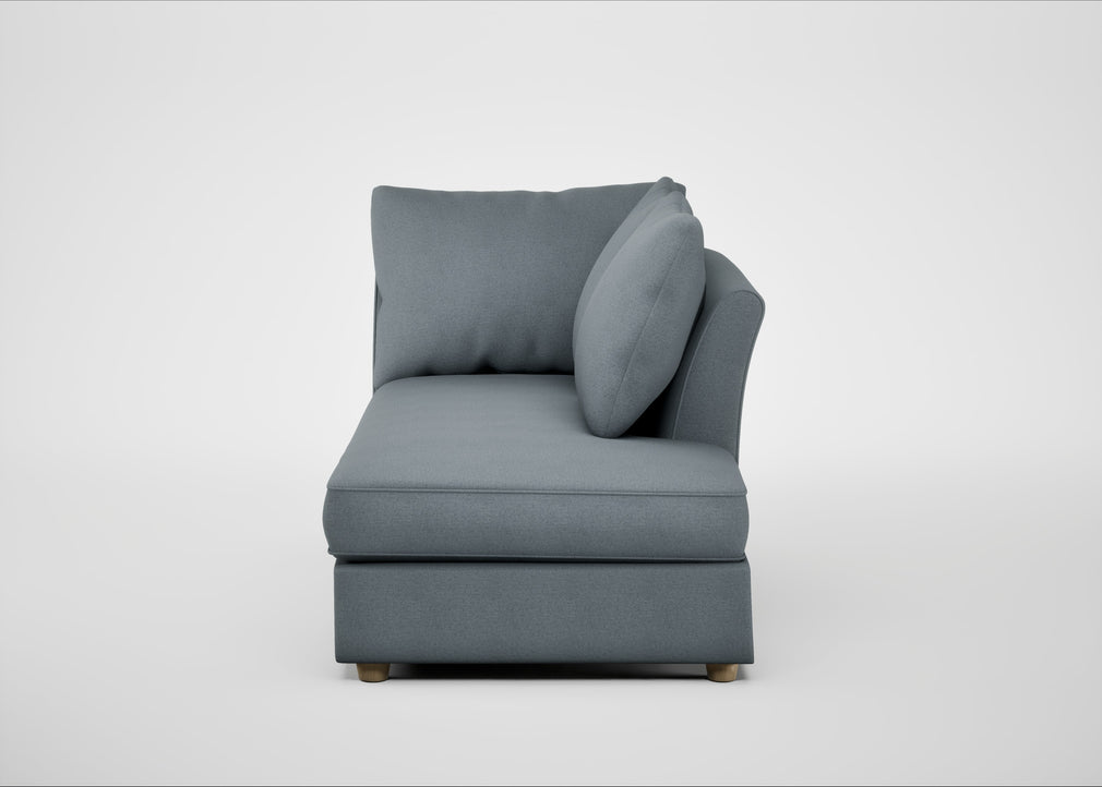 Tailor Right Hand Facing Chaise Unit Capelo Linen-Cotton Mineral / Natural