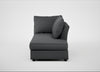 Tailor Right Hand Facing Chaise Unit Melton Wool Granite / Black
