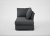 Tailor Right Hand Facing Chaise Unit Melton Wool Granite / Natural