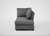 Tailor Right Hand Facing Chaise Unit Melton Wool Shale / Black