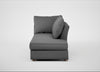 Tailor Right Hand Facing Chaise Unit Melton Wool Shale / Natural