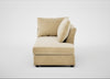Tailor Right Hand Facing Chaise Unit Smart Luxe Velvet Biscuit / Black