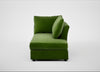 Tailor Right Hand Facing Chaise Unit Smart Luxe Velvet Grass / Black