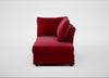 Tailor Right Hand Facing Chaise Unit Smart Luxe Velvet Mulberry / Black