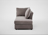 Tailor Right Hand Facing Chaise Unit Smart Luxe Velvet Mushroom / Black