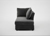 Tailor Right Hand Facing Chaise Unit Smart Luxe Velvet Nickel / Black