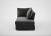 Tailor Right Hand Facing Chaise Unit Smart Luxe Velvet Nickel / Natural