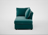 Tailor Right Hand Facing Chaise Unit Smart Luxe Velvet Ocean Green / Black