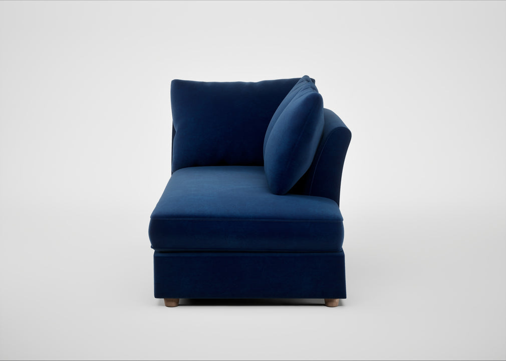 Tailor Right Hand Facing Chaise Unit Smart Velvet Dusk / Natural