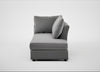 Tailor Right Hand Facing Chaise Unit Smart Velvet Mercury / Black