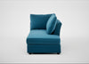 Tailor Right Hand Facing Chaise Unit Smart Velvet Ocean Blue / Black