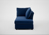 Tailor Right Hand Facing Chaise Unit Cotton Velvet Midnight / Black