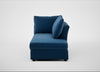 Tailor Right Hand Facing Chaise Unit Cotton Velvet Petrol / Black