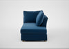 Tailor Right Hand Facing Chaise Unit Cotton Velvet Petrol / Natural