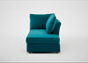 Tailor Right Hand Facing Chaise Unit Cotton Velvet Teal / Natural