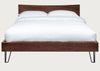 Brunel Bed Wooden Headboard Dark Wood