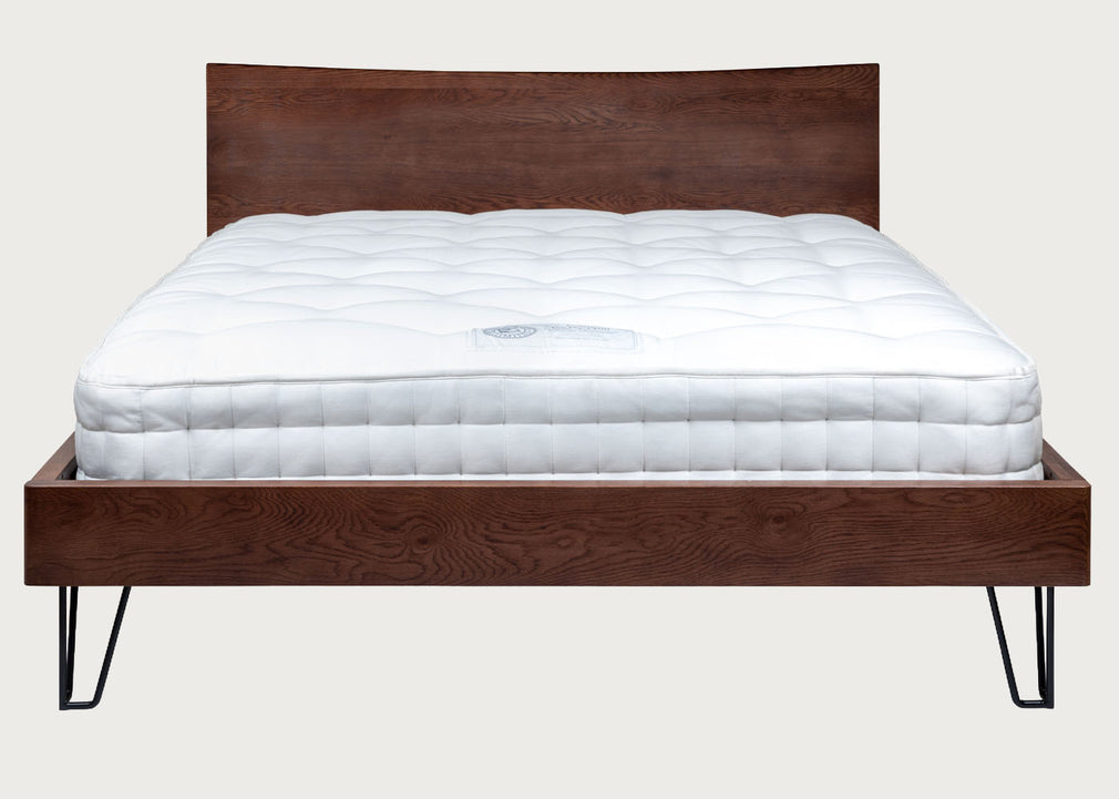 Brunel Bed Wooden Headboard Dark Wood