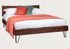 Brunel Bed Wooden Headboard Dark Wood