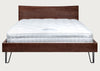 Brunel Bed Wooden Headboard Dark Wood