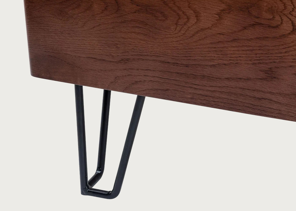 Brunel Bed Wooden Headboard Dark Wood