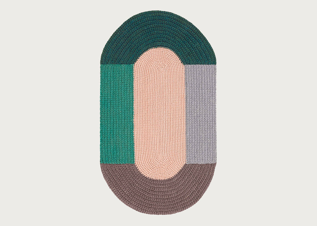 Crochet Rug Pink 100 x 180cm