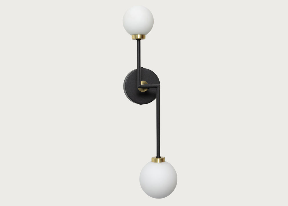Balance 2 Arm Wall Light Black