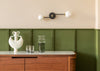 Balance 2 Arm Wall Light Black