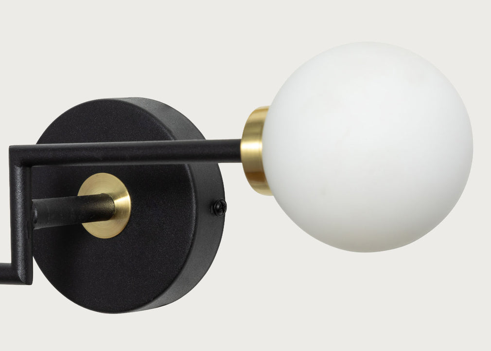 Balance 2 Arm Wall Light Black