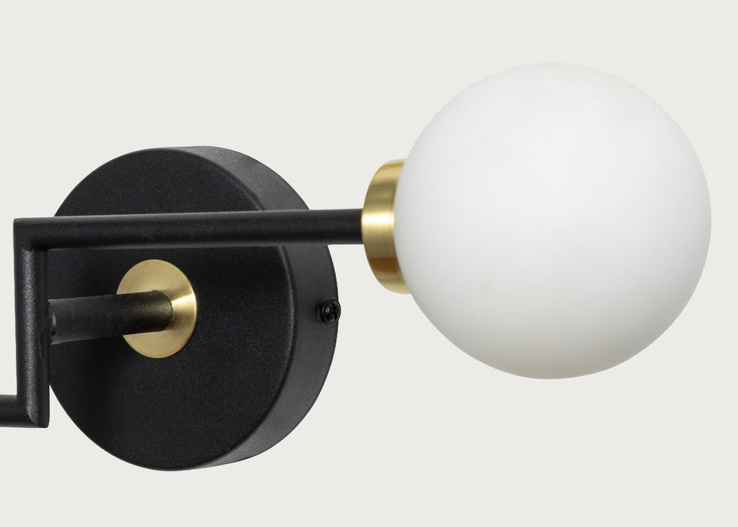 Balance 2 Arm Wall Light Black