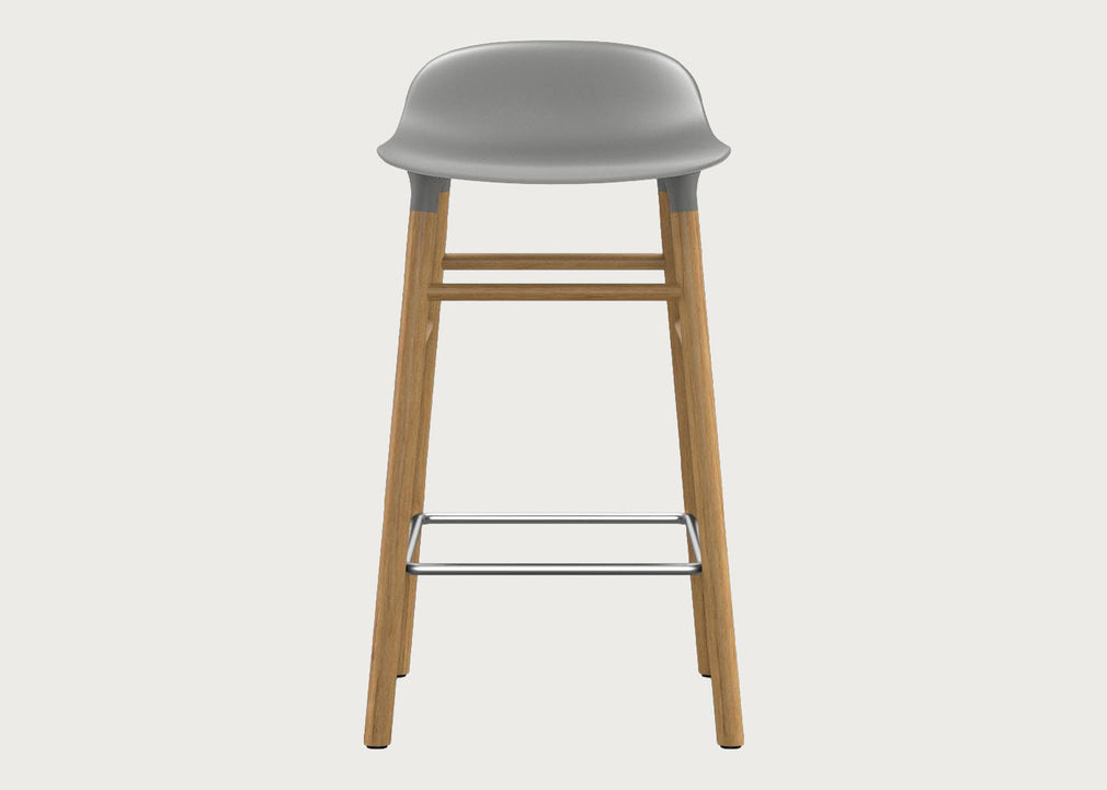 Form Barstool with Plastic Seat