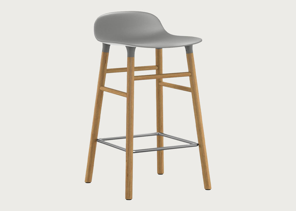 Form Barstool with Plastic Seat