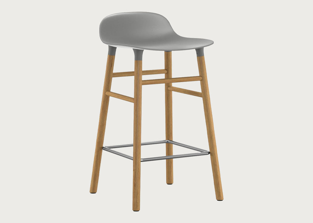 Form Barstool with Plastic Seat