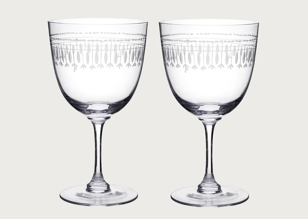 Wine Glasses Ovals Set of 2